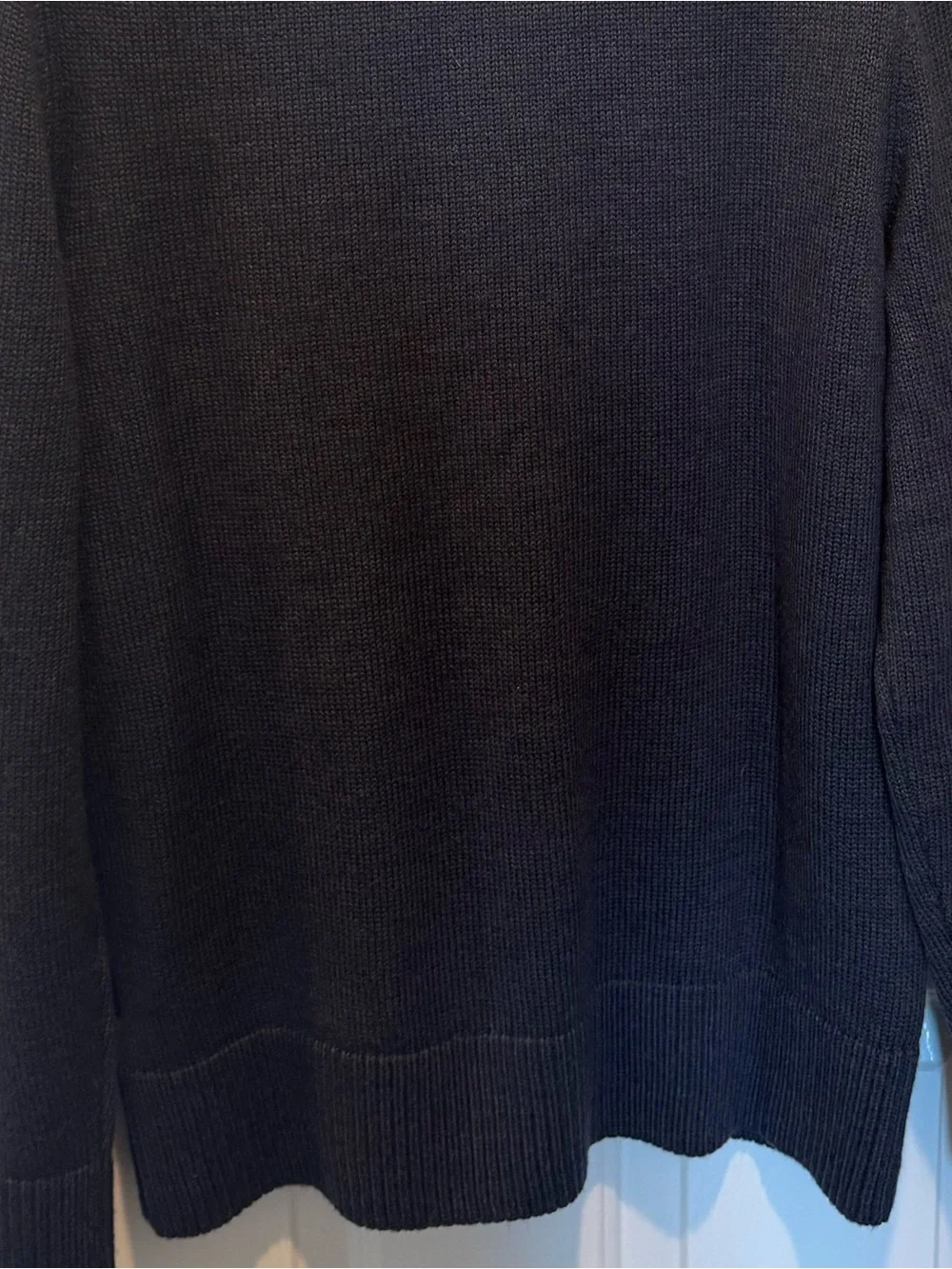 Mens Banana Republic Dark Gray Full-Zip Shawl Collar Sweater Size L